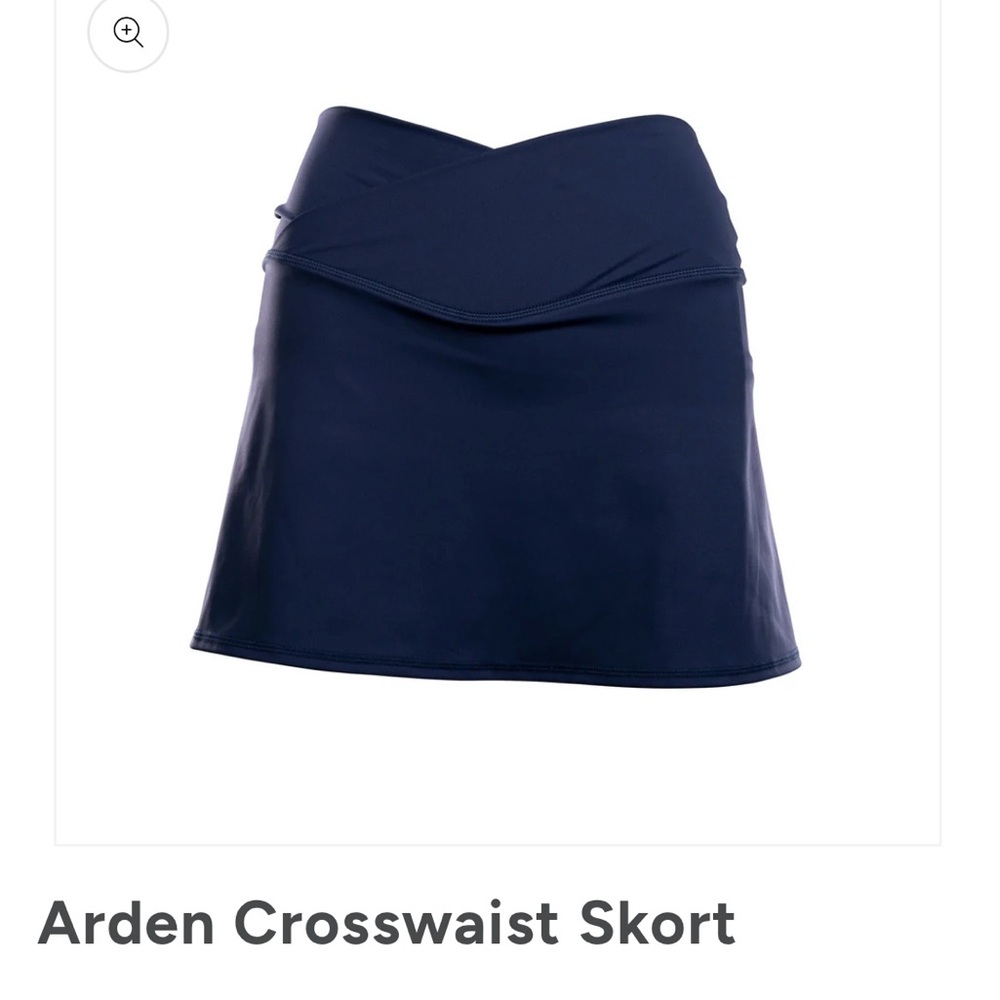 Navy Crosswaist Golf Skort